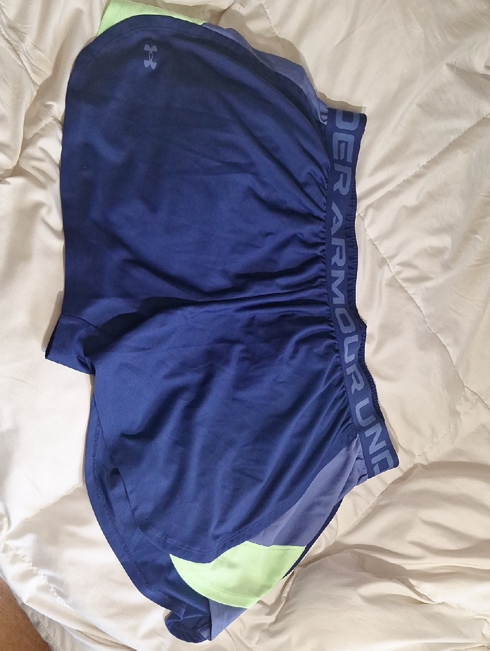 Under Armour Navy and Lime Performance Training Shorts